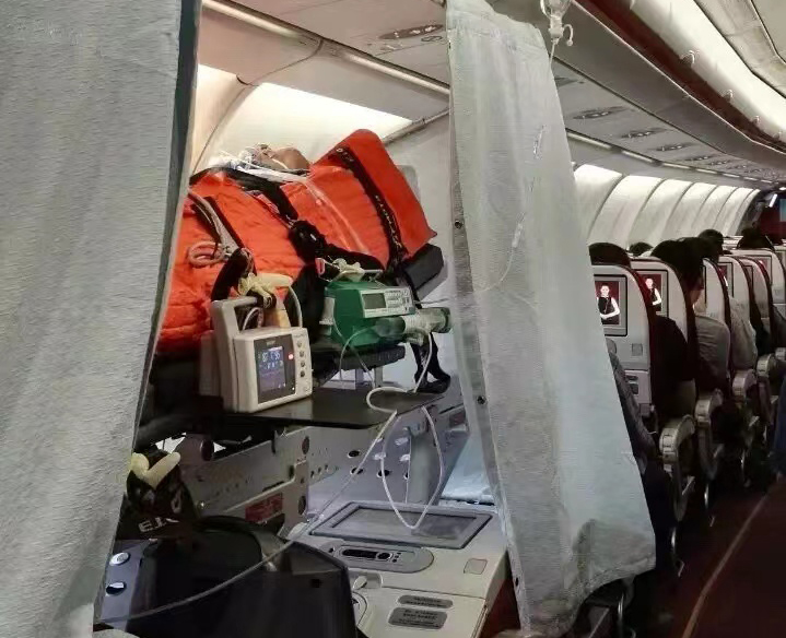 侯马市跨国医疗包机、航空担架
